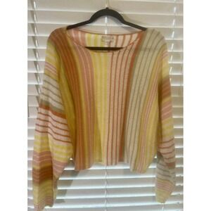 Loveriche Women's Multi-colored Pastel striped Sweater Size Large